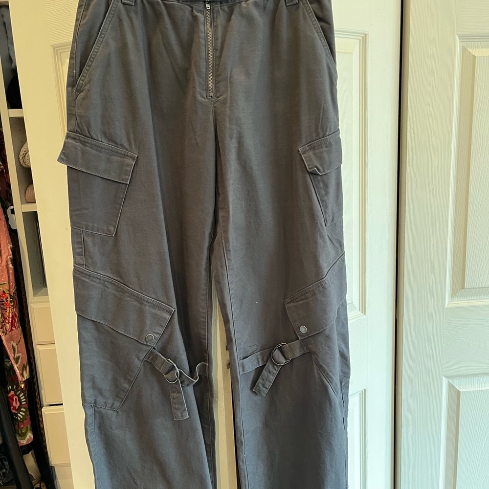 OAK + FORT Gray Wide Leg Pants